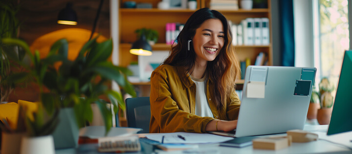 Woman Working Remotely