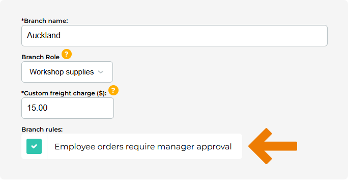Employee Orders Require Approvals Check