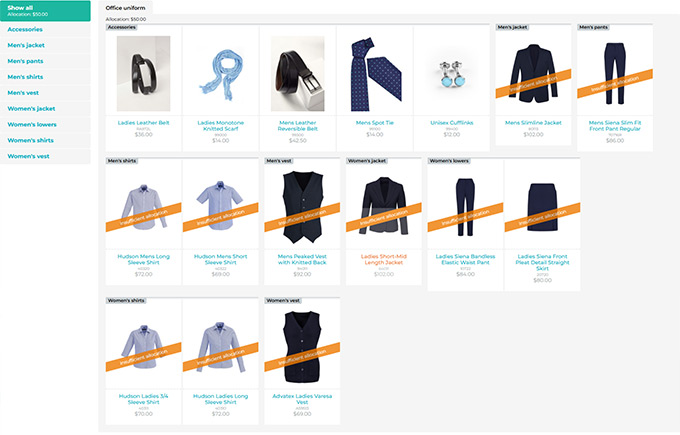 Single category with multiple subcategories
