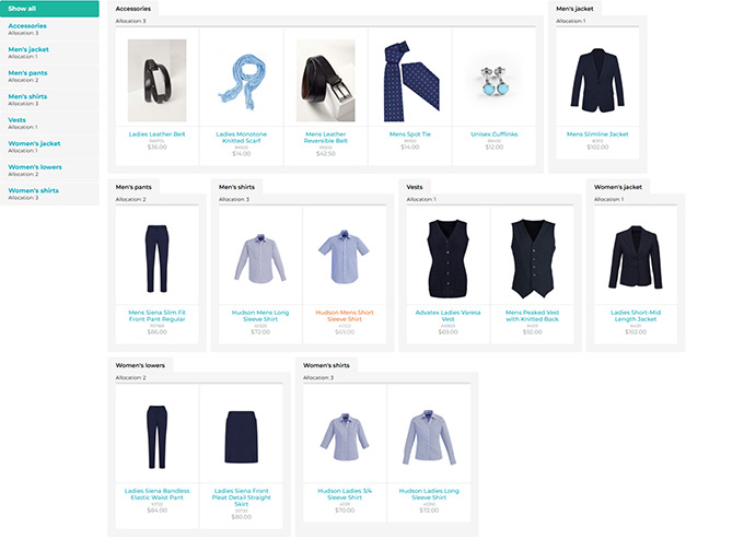 Many categories with no subcategories.