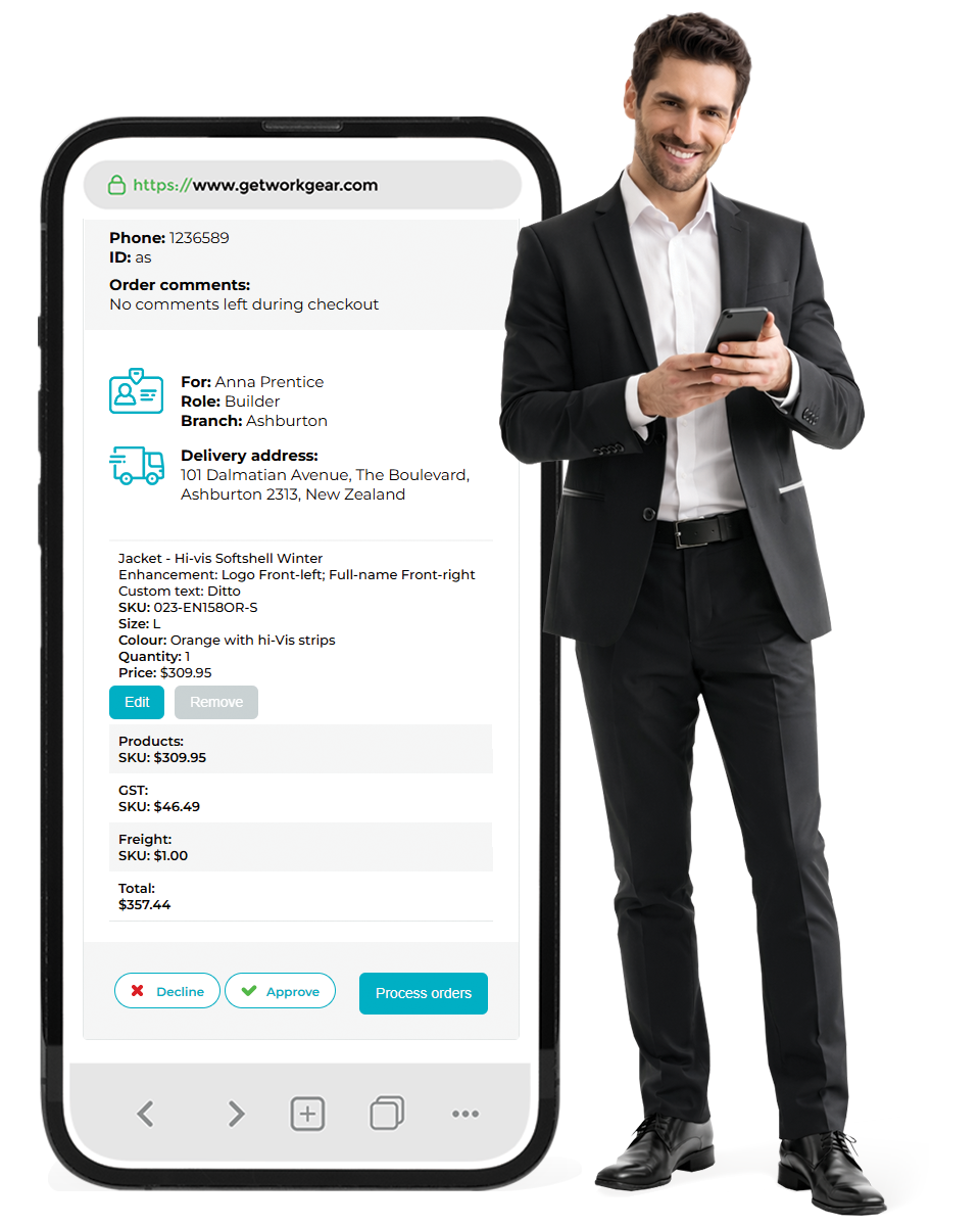 manager phone review order